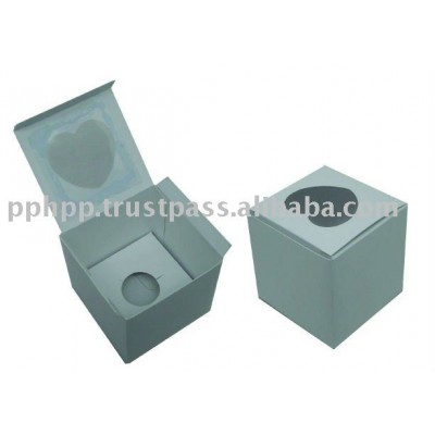 Window Cup Cake Box With Nesting (1pc), Heart